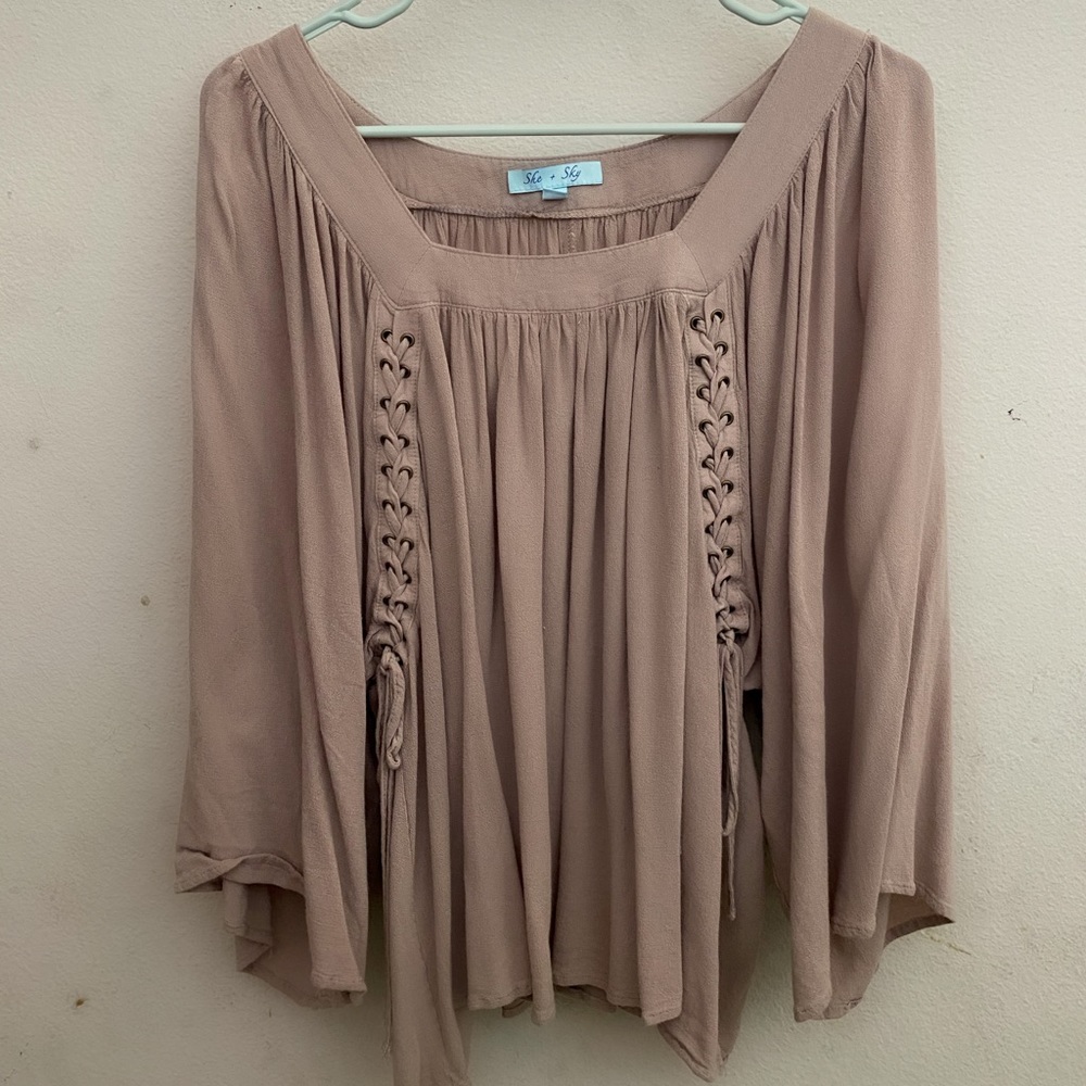 She + Sky Long Sleeve Top